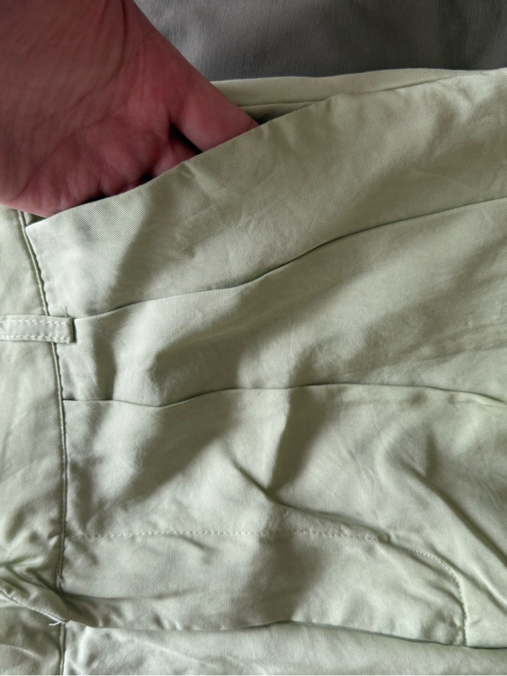 emory park Light Green Wide-Leg Trousers - Picture 4 of 7